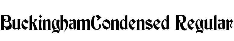 BuckinghamCondensed Regular font preview
