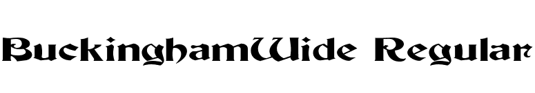 BuckinghamWide Regular font preview
