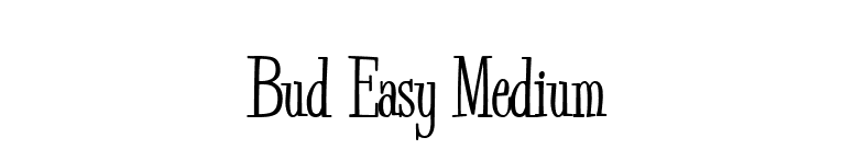 Bud Easy Medium font preview