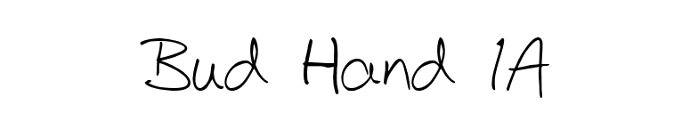 Bud Hand 1A font preview