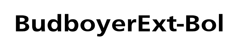 BudboyerExt-Bol font preview