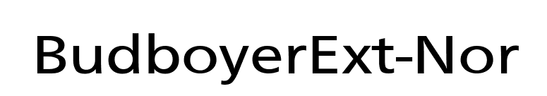 BudboyerExt-Nor font preview