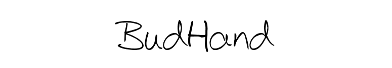 BudHand font preview
