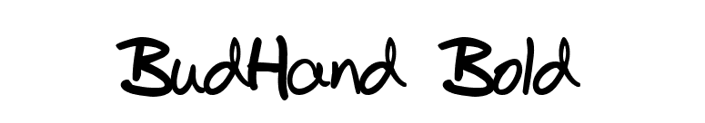 BudHand Bold font preview
