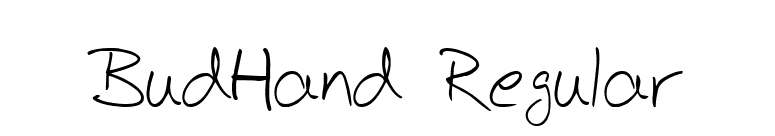 BudHand Regular font preview