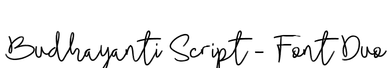 Budhayanti Script - Font Duo font preview