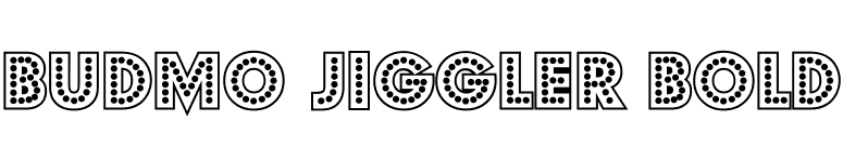 Budmo Jiggler Bold font preview