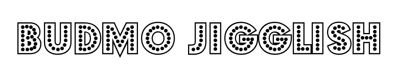 Budmo Jigglish font preview