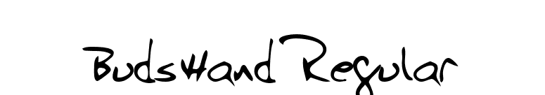 BudsHand Regular font preview