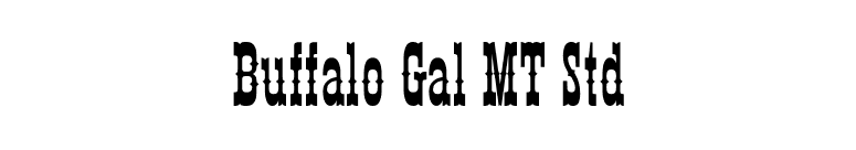 Buffalo Gal MT Std font preview