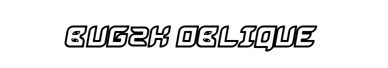 Bug2K Oblique font preview