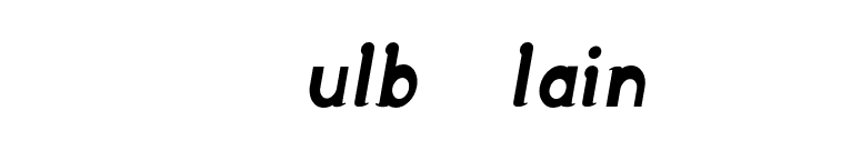 BulbPlain font preview