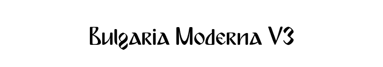 Bulgaria Moderna V3 font preview
