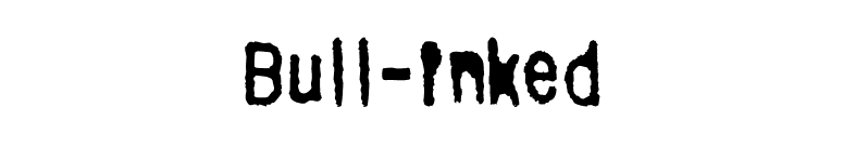 Bull-Inked font preview