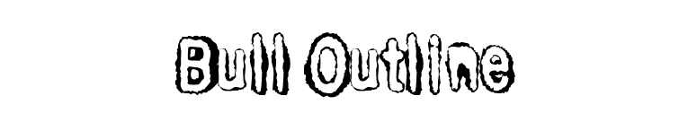 Bull Outline font preview