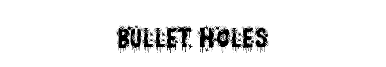 Bullet Holes font preview