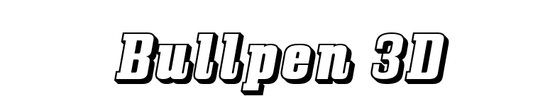 Bullpen 3D font preview