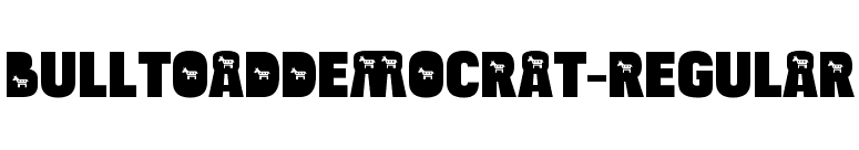 BulltoadDemocrat-Regular font preview