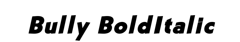 Bully BoldItalic font preview