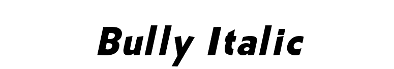 Bully Italic font preview