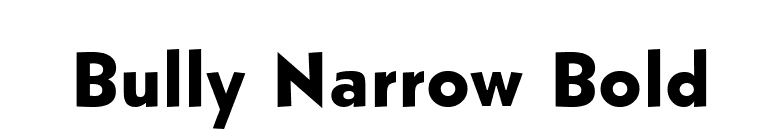 Bully Narrow Bold font preview