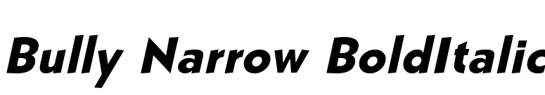 Bully Narrow BoldItalic font preview