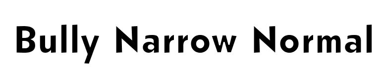 Bully Narrow Normal font preview