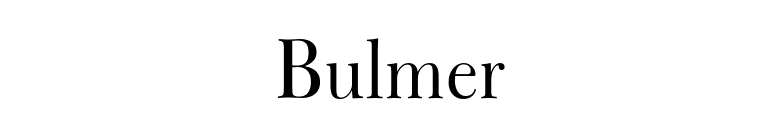 Bulmer font preview