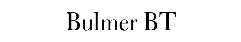 Bulmer BT font preview