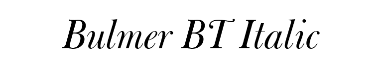Bulmer BT Italic font preview