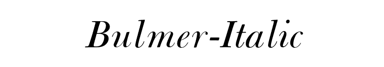Bulmer-Italic font preview
