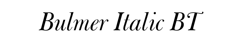 Bulmer Italic BT font preview