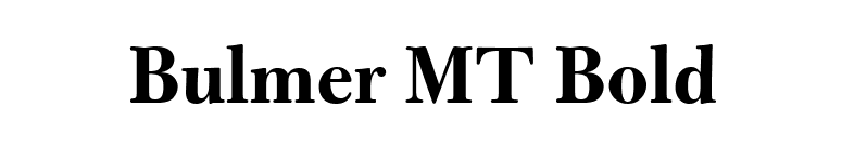 Bulmer MT Bold font preview