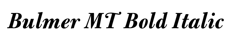 Bulmer MT Bold Italic font preview