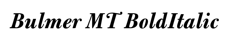 Bulmer MT BoldItalic font preview