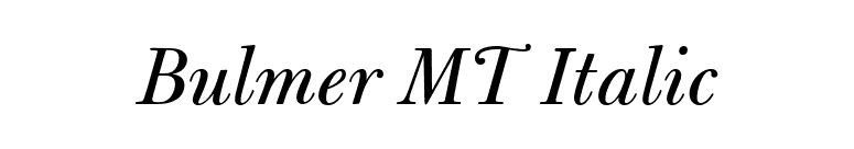 Bulmer MT Italic font preview