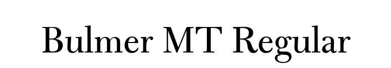 Bulmer MT Regular font preview