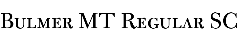 Bulmer MT Regular SC font preview