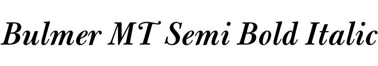 Bulmer MT Semi Bold Italic font preview