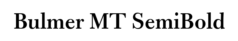 Bulmer MT SemiBold font preview