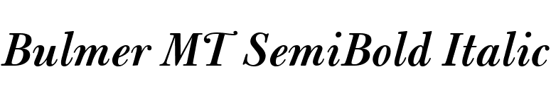 Bulmer MT SemiBold Italic font preview