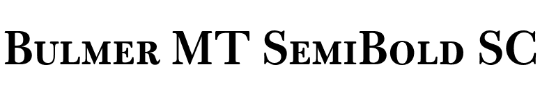 Bulmer MT SemiBold SC font preview