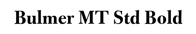 Bulmer MT Std Bold font preview