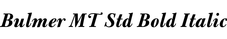 Bulmer MT Std Bold Italic font preview