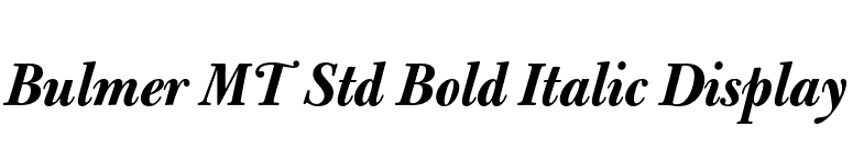 Bulmer MT Std Bold Italic Display font preview