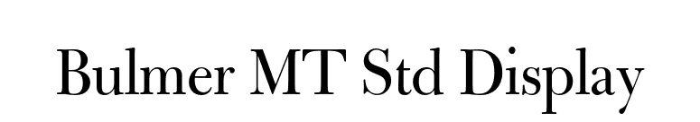 Bulmer MT Std Display font preview