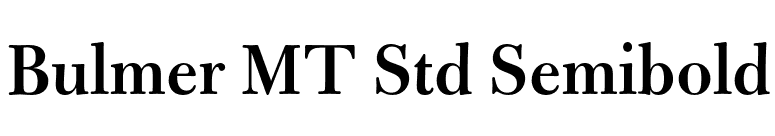 Bulmer MT Std Semibold font preview