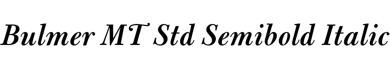 Bulmer MT Std Semibold Italic font preview