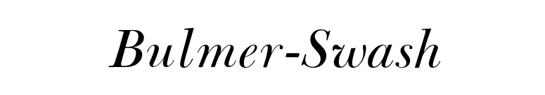 Bulmer-Swash font preview