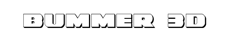 Bummer 3D font preview